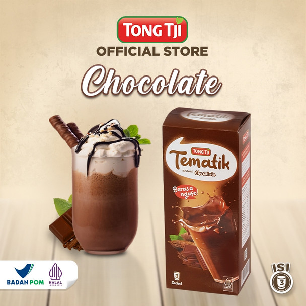Tong Tji Tematik Chocolate Instant, 84gr (@28gr x 3 sct) Tong Tji Tematik Chocolate Instant, 84gr (@28gr x 3 sct)