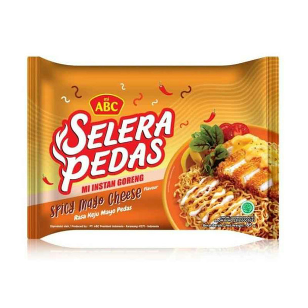 ABC Selera Pedas Mi Instant Goreng Spicy Mayo Cheese, 85 g