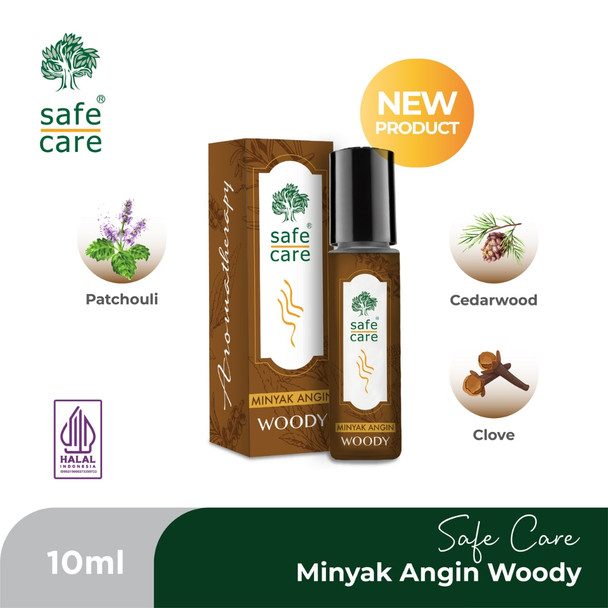 Safe Care Woody Roll On Aromatherapy Wind Oil 10 ml