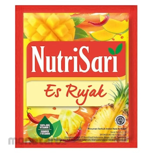 NutriSari Instant Drink Rasa Es Rujak (Rujak Ice Flavour)  @13gr (Pack of 10)