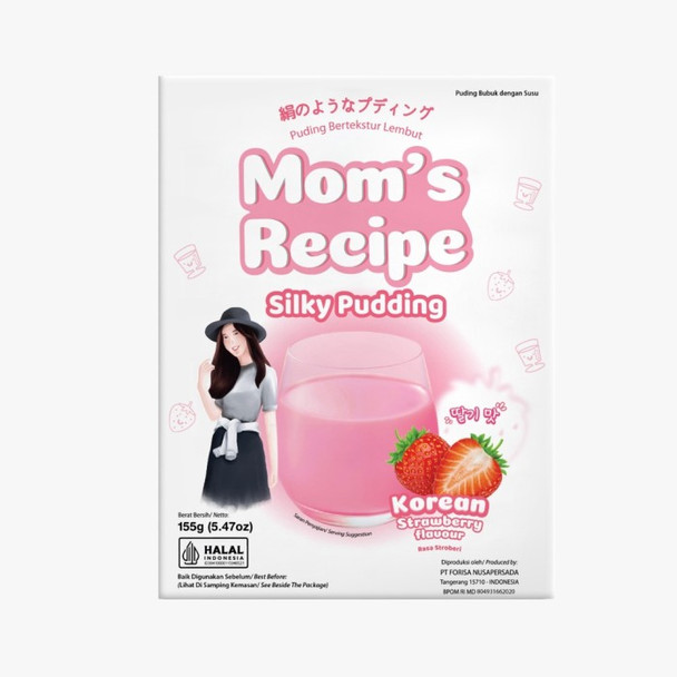 Mom's Recipe Silky Pudding Strawberry, 155gr