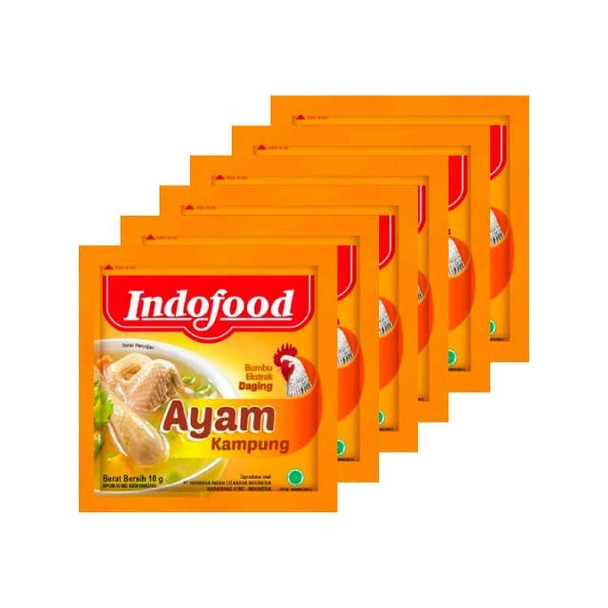 Indofood Penyedap Bumbu Ayam Kampung Sachet - Indofood Penyedap Kampung Chicken Seasoning Sachet, 10 gr (Pack of 10)