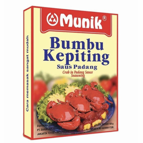 Munik Bumbu Kepiting Saus Padang - Munik Padang Sauce Crab Seasoning, 180 gr
