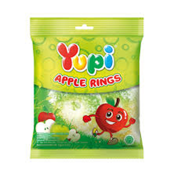 Yupi Gummy Candy Apple Rings, 45 gr (Pack of 4)