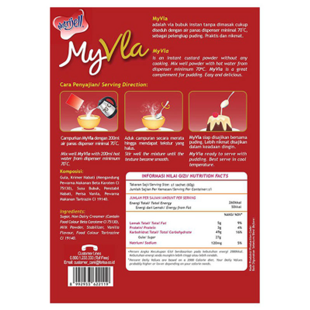 Nutrijell My Vla Instant Vla Vanilla Powder, 60 gr Nutrijell My Vla Instant Vla Vanilla Powder, 60 gr