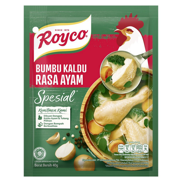 Royco Bumbu Kaldu Ayam Spesial (Special Chicken Broth Seasoning), 40gr