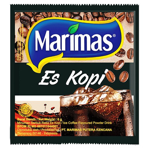 Marimas Instant Drink Rasa Es Kopi (Iced Coffee Flavor) @6gr (Pack of 10)