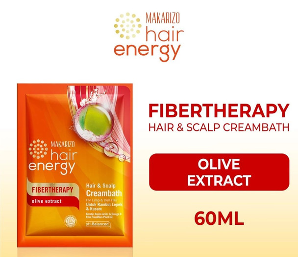 Makarizo Hair Energy Hair & Scalp Creambath Olive Extract, 60 ml