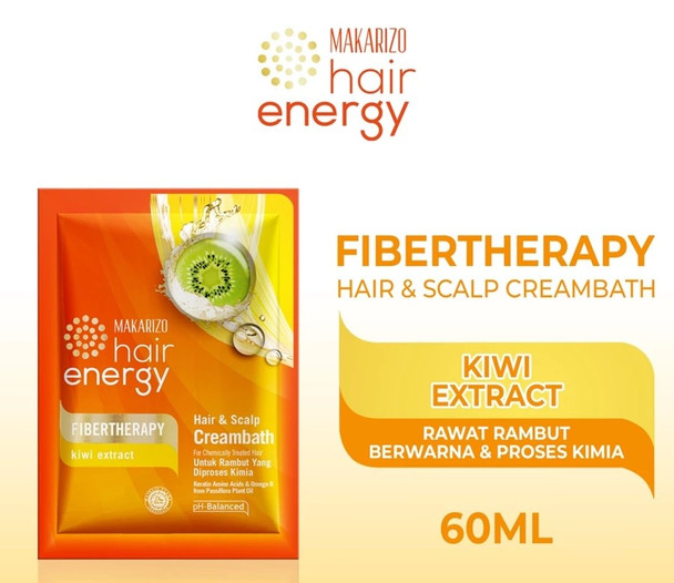 Makarizo Hair Energy Hair & Scalp Creambath Kiwi Extract, 60 ml