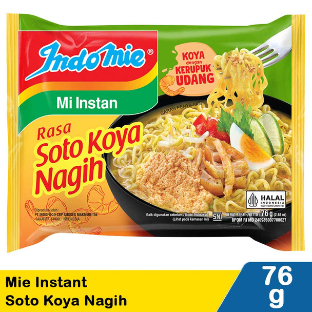 Indomie Mie Instant Soto Koya Nagih, 76gr (1 pcs)