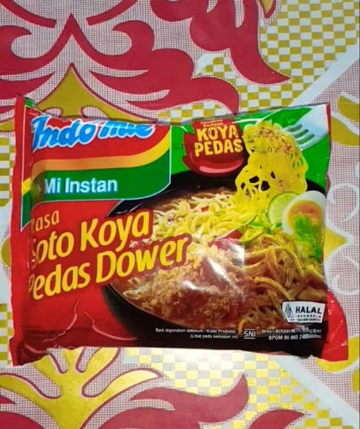 Indomie Mi Instan Soto Koya Pedas Dower, 76gr (10 pcs)