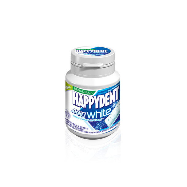 Happydent Acti White Sugar Free Chewing Gum, 56gr