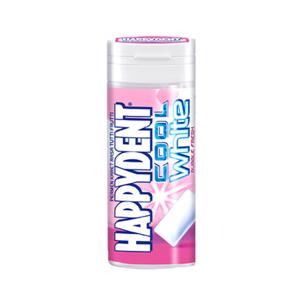 Happydent Cool White Tutti Frutti Mint Gum, 28gr
