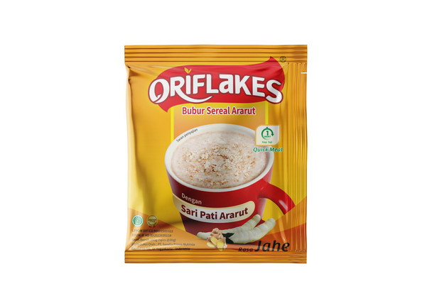 Oriflakes Arrowroot Quick Meal Ginger Cereal Porridge Sachet, 30gr (Pack of 10)