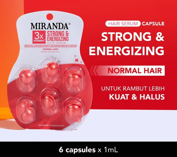 Miranda Hair Serum Strong & Energizing, 5 Blister (@ 6 Capsules)