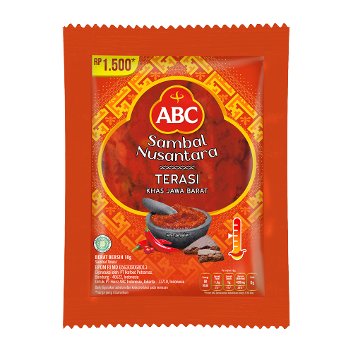 ABC Sambal Terasi - Prawn Chili Paste, 180 Gram (10 sachets @18 gram)