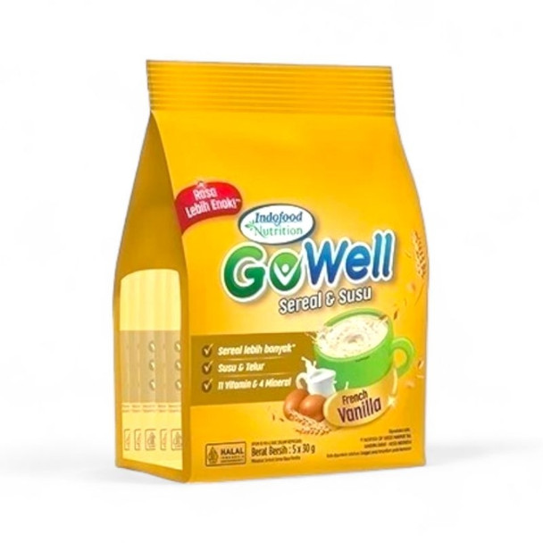 Gowell Sereal Susu Rasa Vanila (Vanilla Milk Cereal), 150gr (@30gr x 5ct) Gowell Sereal Susu Rasa Vanila (Vanilla Milk Cereal), 150gr (@30gr x 5ct)