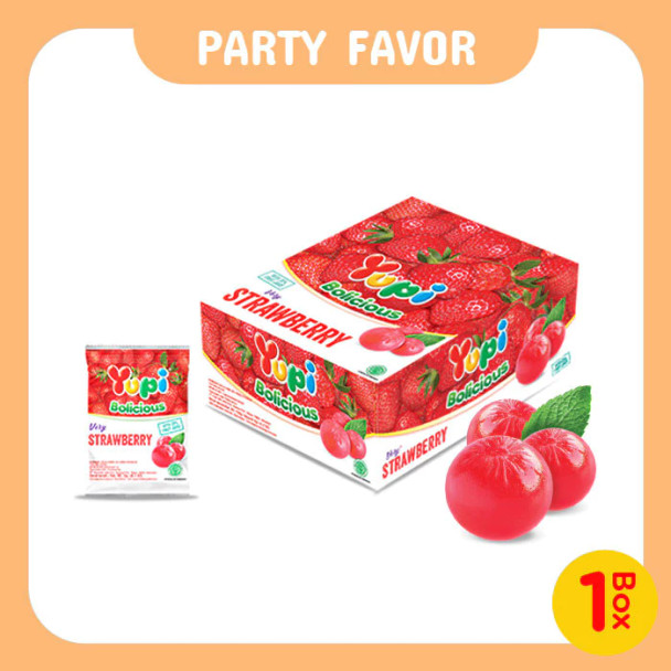 Yupi Chewy Candy Bolicious Strawberry, 24 ct
