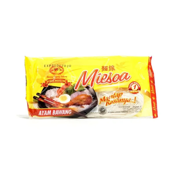 Burung Layang Terbang Misoa Kuah Ayam Bawang (Instant Misoa Noodles with Chicken and Onion Soup), 65gr