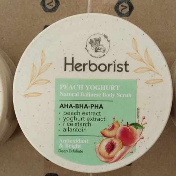 Herborist Smoothies Body Scrub AHA BHA PHA Peach Yoghurt, 100gr