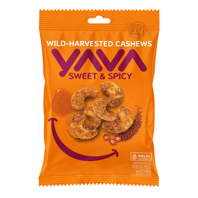 Yava Wild-Harvested Sweet & Spicy Cashews, 35gr