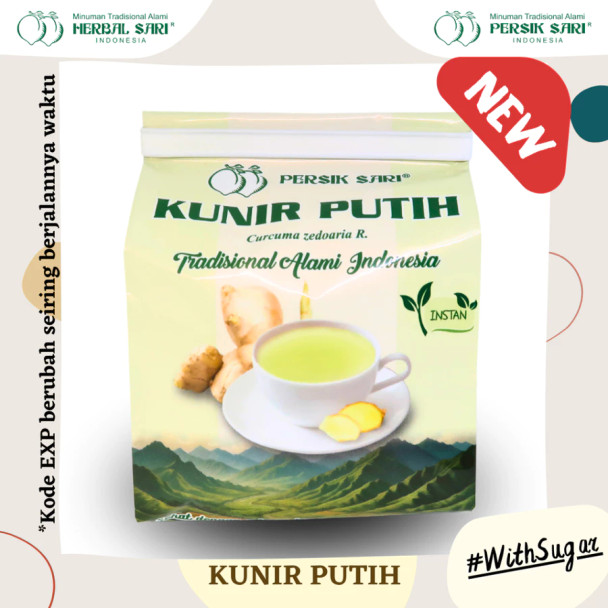 Persik Sari Instant White Turmeric Drink (Kunir Putih), 160g (@20g x 8 sachets)