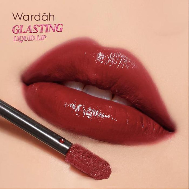 Wardah Lip Cream Glossy Glasting Liquid Lip No.13 Pumpkin Drip - 3,5gr