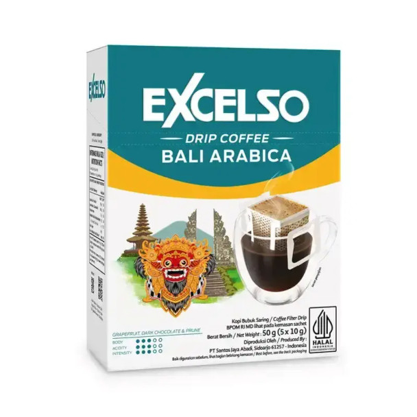 Excelso Drip Coffee Bali Arabica 50gr (5ct @10gr)