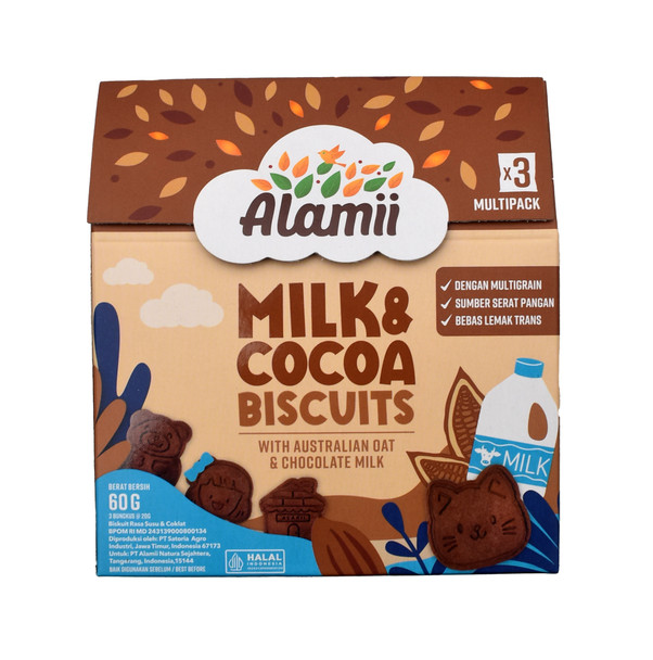 Alamii Biscuits Milk & Cocoa, 60gr