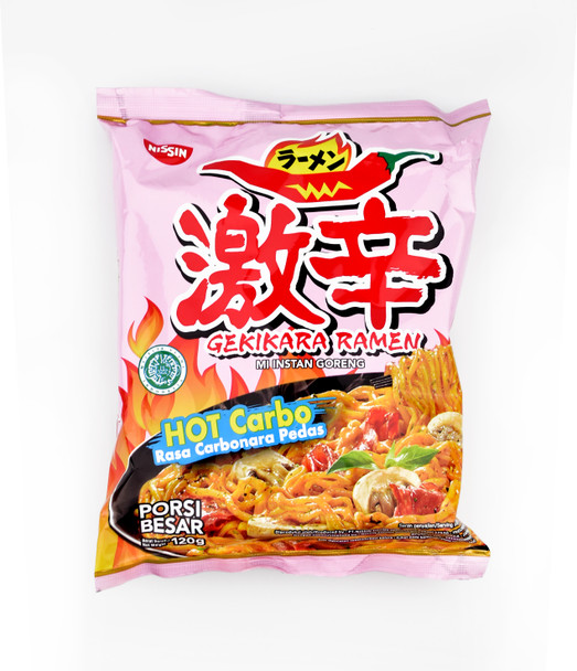Nissin Gekikara Ramen Spicy Carbonara Fried Instant Noodles, 120gr