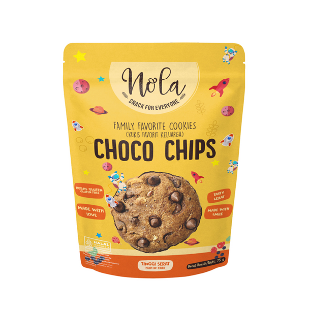 Nola Gluten-Free Cookies Choco Chips, 75gr