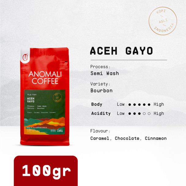 Anomali Coffee Aceh Gayo Coffee Beans, 100gr
