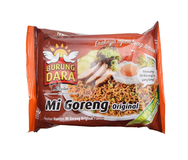 Mie Burung Dara Mi Instan Goreng Original (Original Fried Instant Noodles), 67gr