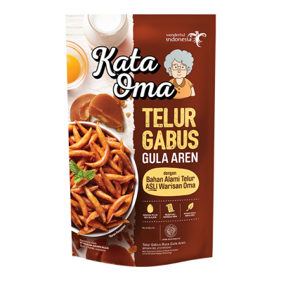 Kata Oma Snack Telur Gabus Rasa Gula Aren (Egg Gabus Palm Sugar Flavor), 50gr