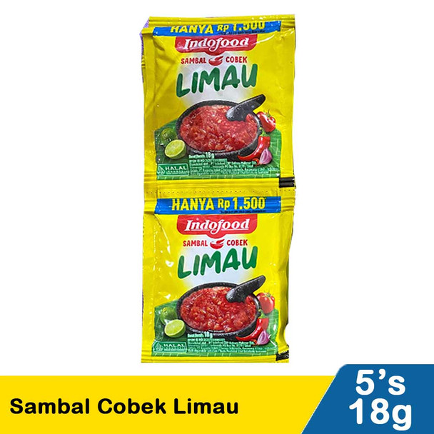 Indofood Sambal Cobek Limau, 18gr ( 5 pcs)