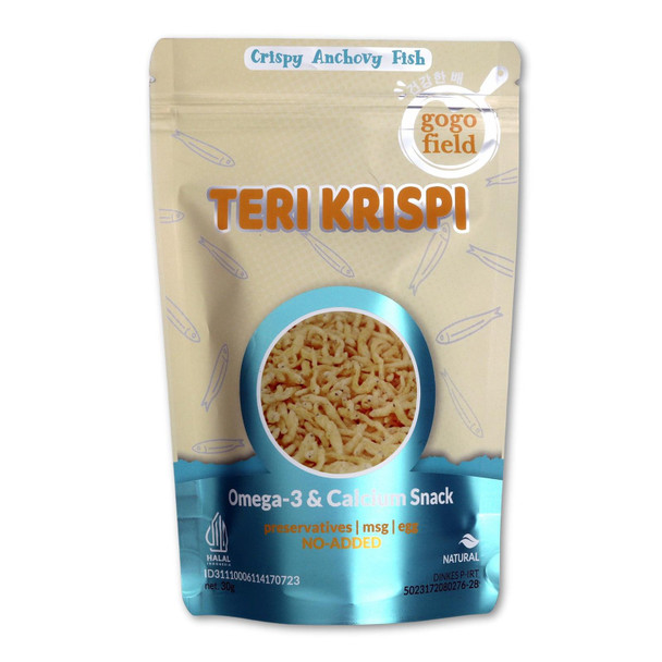 Gogofield Crispy Anchovies Non-MSG Original (Teri Krispi Original), 30gr