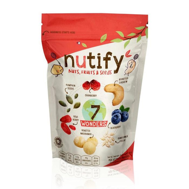 Nutify 7 Wonders Mix Nuts, Seeds, and Fruits, 60gr