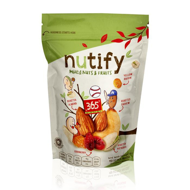 Nutify Trail Mix 365 with Pistachio & Cranberry, 60gr