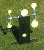 Cordless Resetting Metal Airgun Target with side Spinners by Gr8fun