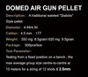QYS Domed Nose Heavy .177 4.49mm 9.56gr Airgun Pellets Tin of 500