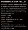 QYS Pointed Nose .177 4.5mm 8.48gr Airgun Pellets Tin of 500