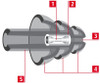 Auritech Shooting Ear Plugs with hearing valve