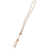 Bisley Natural cord whistle lanyard with brass ring.