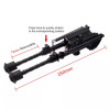 Universal Stud Bipod with Picatinny Weaver adapter 6-9" Spring Legs