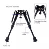 Universal Stud Bipod with Picatinny Weaver adapter 6-9" Spring Legs
