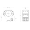 Hawke Rifle Scope Tactical Match Mounts Weaver High 1 inch 2 piece