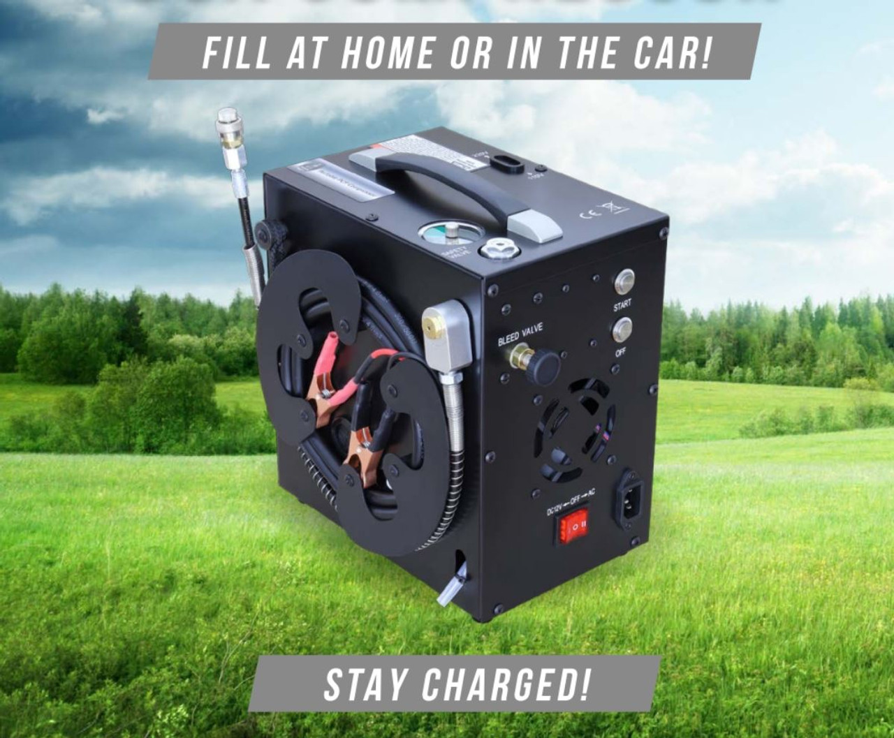 BSA Electric Portable Compressor PCP Airguns Dual Voltage Mains / Car 220V & 12V