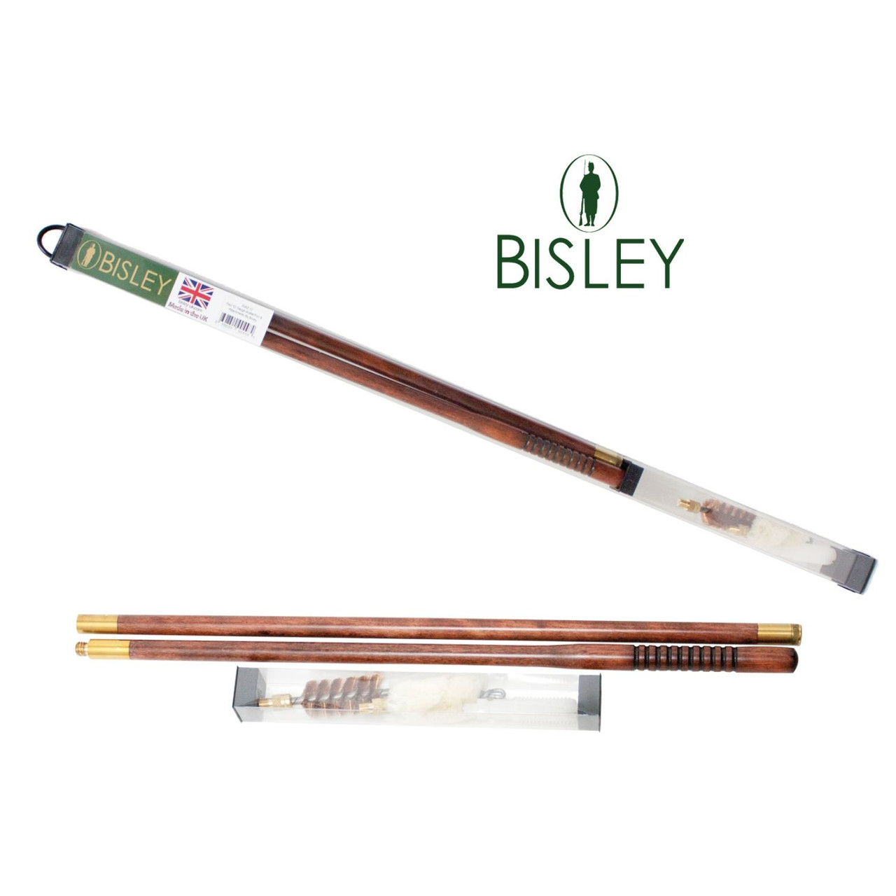 Bisley 12 Gauge Cleaning Kit 2 Part Wooden Rod & Attachments
