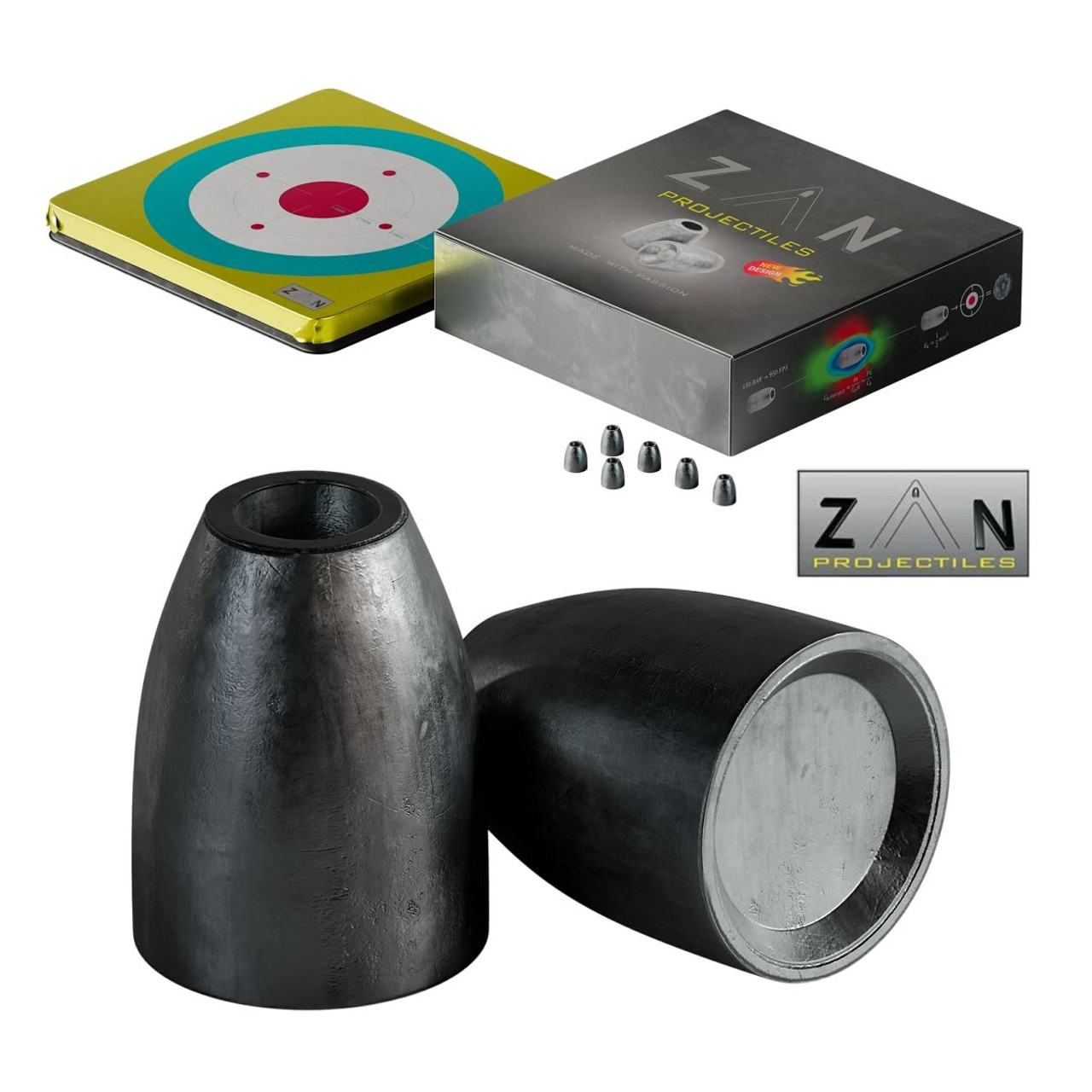 ZAN Projectiles Slugs .22 25.5gr .217 HP Hollow Point Pellets for Air Rifles