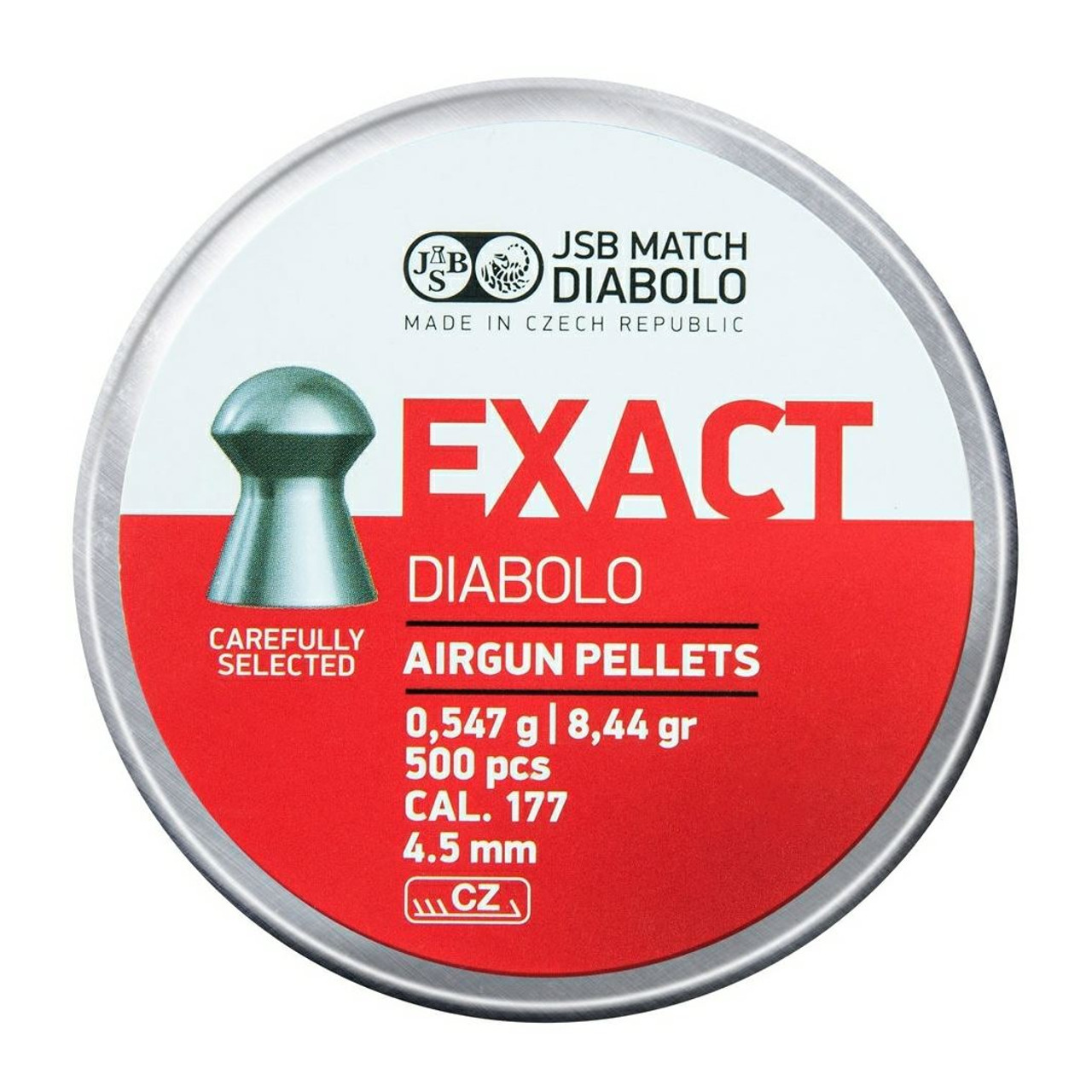 JSB Exact Diabolo .177 4.51mm 8.44gr Airgun Pellets Tin of 500